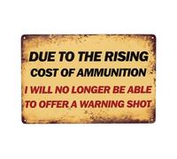 Naykow Funny Trespassers Will Be Shot Warning Metal Sign for Outside Road Street Warning Signs for Property Garage Home Decor For Men Cave Sign Gifts 8 x 12 inches