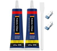 Nayrmaer Fabric Glue 50ml * 2, Strong Textile Glue for Crafts, Upholstery, Material and Felt