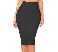 Nayssi Women's High Waist Wear to Work Pencil Skirt Bandage Bodycon Midi Skirt
