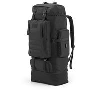 Nayubo 100L Hiking Backpack Tactical Military Molle Rucksack with USB Charging Port - Large Capacity Men Women Camping Gear for Backpacking, Trekking, Climbing, Outdoor Travel (Black)
