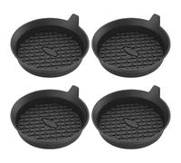Nayubo 4 Pcs Car Cup Holder Inserts, Universal Non-Slip Silicone Recessed Automotive Coasters, Black