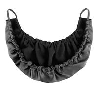 Nayubo Beard Bonnet Bandana for Men Facial Hair Bib Adjustable Guard Cover Men's Bedtime Apron Cap Double Layer (Black)