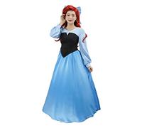 Naywig Mermaid Princess Dress Ariel Costume Halloween Party Cosplay Birthday Dress Up For Women-Large
