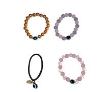 Nazar Battu Evil Eye Bracelet Free Size for Women, Stylish and Trendy Evil Eye Bracelet Nazar Battu Beaded Pack of 4 by The Great Indian Store