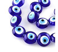 Nazar Boncuk 16 mm Circle Round Blue Eye, Evil Eye, Turkish Lucky Charm, Party Favours Glass Beads Decoration Amulet Baby Shower Sin Bebek Sekeri Pack of 12