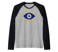 Nazar Protection by Boho Spiritual Symbol of Evil Eye Raglan Baseball Tee
