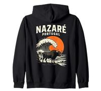 Nazare Portugal Sunset Zip Hoodie