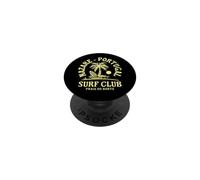 Nazare Portugal Surf Club Big Wave Surfing Praia do Norte PopSockets Adhesive PopGrip