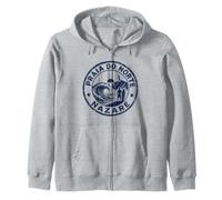 Nazaré Surf Shirt - Praia do Norte Vintage Design Zip Hoodie