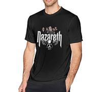 Nazare-Th Ha-Rd Ro-Ck Band Mens Tee Funny Short Sleeve T-Shirt Black (Small)