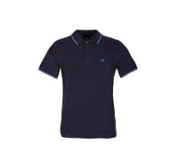 Nazareno Gabrielli Mens Polo Shirt Short Sleeve 100% Pique Cotton Collar and Sleeves with Contrast Ruler Small Embroidered Logo Sizes M, L, XL, 2XL, 3XL, 4XL, 5XL, 6XL, navy, L