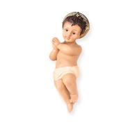Nazareth Store Baby Jesus Figure Doll with Crown Nativity Statue Resin Collectible Holy Faith Home Decor 8 Inches