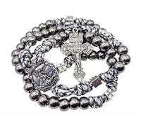 Nazareth Store Paracord Rosary Beaded Necklace St Michael Medal Resin Beads Durable Strong Rugged Cord Catholic Rosary with Pardon Cross, 22", Resin, No Gemstone