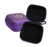 Nazareth Store Purple Rosary Case with Zipper & Clip Hard Shell Protective Prayer Beads Holder with Soft Interior & Mesh Pocket Travel Pouch for Catholic Rosaries & Religious Gifts