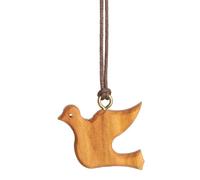 NazarethFairTrade Dove Olive Wood Necklace Pendant Handmade in Nazareth. Symbol of Hope & Better Tomorrows. Christianity Baptism Religious Jesus. Gifts for Men, Women, Boys, Girls. Holy Land Jewelry