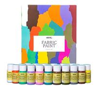 Nazca Colors Fabric Paint - 24 colours x 30ml - Permanent and Washable - Set of acrylic Textile paint ideal for painting clothes, shoes, jeans, bags, leather and all kind of fabrics