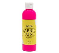 Nazca Colors Fuchsia Pink Fabric Paint 250ml - Acrylic Permanent Textile and Leather Paint ideal for painting Clothe, t-shirts, Jeans, Totebags, Sneakers, Canvas Shoes - Great Covering Capacity
