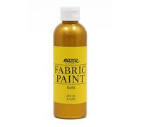 Nazca Colors Metallic Gold Fabric Paint 250ml - Acrylic Permanent Textile and Leather Paint ideal for painting Clothe, t-shirts, Jeans, Totebags, Sneakers, Canvas Shoes - Great Covering Capacity