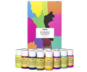 Nazca Colors Permanent Washable Fabric Paint - Set 16 Colours x 30ml - Acrylic Textile Paint Ideal for Painting Clothes, Leather, T-Shirts, Jeans, Sneakers, Bags, Shoes - Great Coverage Capacity