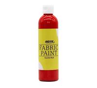 Nazca Colors Red Fabric Paint 250ml - Acrylic Permanent Textile and Leather Paint ideal for painting Clothe, t-shirts, Jeans, Totebags, Sneakers, Canvas Shoes - Great Covering Capacity