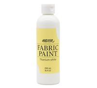 Nazca Colors White Fabric Paint 250ml - Acrylic Permanent Textile and Leather Paint ideal for painting Clothe, t-shirts, Jeans, Totebags, Sneakers, Canvas Shoes - Great Covering Capacity