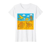 Nazca Lines Peru Geoglyphs Retro Value Graphic T-Shirt, Women, White, L