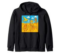 Nazca Lines Peru Geoglyphs Retro Zip Hoodie