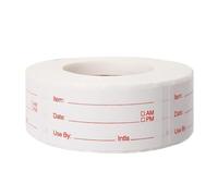 Nazeauf 500pcs Removable Food Stickers - Red, Round, Freezer & Fridge Labels, Food Prep & Storage, No Residue