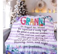 NAZENTI Luxury Super Soft Sherpa Fleece Blanket 50x60, Mamaw Loves, Gigi, Mimi= (Granny)