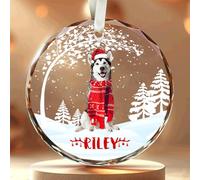 NAZENTI Personalized Alaskan Malamute Christmas Ornament, Custom Alaskan Malamute Glass Ornament, Dog Ornaments with Name, Gifts for Dogs Mom Dogs Dad, Christmas Tree Decoration 10
