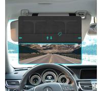 NAZZO Car Visor Extender Sun Blocker, Polarized Sunvisor Extension with Removable Magnetic PC Lens, Anti Glare Car Visor Extended for Safe Driving, Universal for SUV, Family Automotive, Black