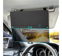 NAZZO Sun Visor Extender for Car, Sun Blocker with PC Sunshade Lens, Magnetic Mounting Adjustable Position, Protect from Glare, UV Rays, Snow Blindness for Safe Driving, Universal for Car, SUV (Black)