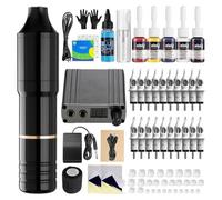 Nazzor Tattoo Kits,Tattoo Machine Complete Rotary for Tattoo Artists and Beginners with 20Pcs Cartridge Mixed Needles