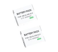 NB-6L/6LH Camera Battery, 2000mAh 3.7V Rechargeable Battery for Powershot SX710 HS SX520 HS SX530 HS SX510 HS S120 SX700 HS SX610 HS SX600 HS D30 and S95 Cameras, 2Pack