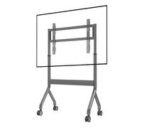 NB Ergonomic Mobile TV Stand on Wheels for Max 90 Inch Screen- Load up to 68 kg, Height Adjustable TV Cart Trolley, VESA 200 x 200 to 900 x 600 mm P150 (Black)