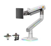 NB Ergonomic Ultrawide Monitor Arm Desk Mount for Max 60 inch Computer Screen & Load up to 20 kg, Gaming & Office Monitor Stand Mechanical Spring | VESA 75/100 mm (White)