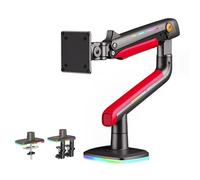 NB Ergonomic Ultrawide Monitor Arm Desk Mount for Max 60 inch Computer Screen & Load up to 20 kg, Gaming & Office Monitor Stand Mechanical Spring | VESA 75/100 mm (Red)