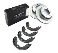 NB PARTS Brake Discs 313.5 mm Brake Shoes Handbrake Rear | Suitable for Opel Frontera A U92 B