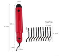 NB1100 Deburring Tool with 10pcs for HSS, Rotary Burr Remover and for Edge Trimming Tool for Metal, Plastic, 3D Prints, Pipes and Auto Parts