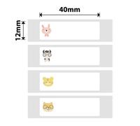 Nb139 - Niimbot - D11 / D101 / D110 / H1S - 12X40mm - 155 Zoo Labels