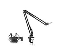 NB35 Microphones Stand For Table Arm Swivels And MS089SV Shock Mount Silver For Track Foldable Microphones Mount