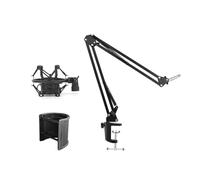NB35 Microphones Stand For Table Arm Swivels And MS089SV Shock Mount Silver For Track Microphones Arm Stand