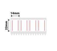 Nb583 - Niimbot - K3 Only - 14X22mm/4L - 4,800 Red Double Line Labels