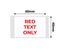 Nb652 - Niimbot - B1 / B21 / B3S / B4 - 40X60mm - 125 White Labels Red Text Labels