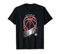 NBA Atlanta Hawks Lightning Bolt Basketball Logo T-Shirt, Men, Black, Large