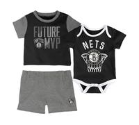 NBA Brooklyn Nets 3 Piece Set, Black, Boys, Baby, black, 03/06M