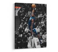 NBA Canvas Wall Art Decor - Anthony Edwards Iconic Dunk, Timberwolves Slam Dunk Action, High-Flying Basketball Moment, Sports Poster for Home or Game Room Wall Decoration 11X14 inch