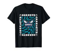 NBA Charlotte Hornets Retro Checkerboard Wave T-Shirt
