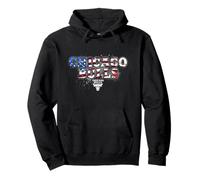 NBA Chicago Bulls American Flag Distressed Paint Spill Logo Pullover Hoodie
