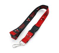 aminco NBA Chicago Bulls Reversible Lanyard, Red/Black, 6